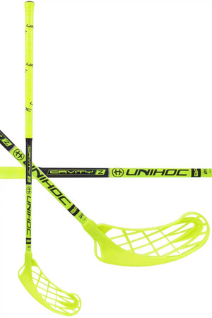 Unihoc Basic CAVITY Z 32 neon yellow Florbalová hokejka
