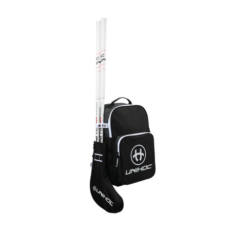 Unihoc Backpack TACTIC (with stick holder) black/white Backpack