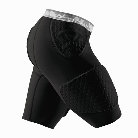 McDavid 7991 HEX Shorts With Contoured Wrap-around Thigh compression shorts with extended thigh protectors