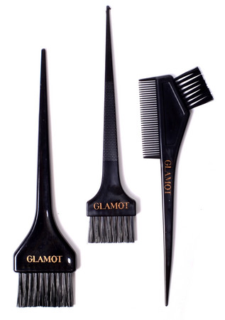 Glamot Hair Brush Dyeing Set sada profesionálních štětců na barvení vlasů
