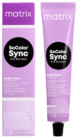 Matrix SoColor Sync Pre-Bonded Acidic Toner ultra gently acidic toner
