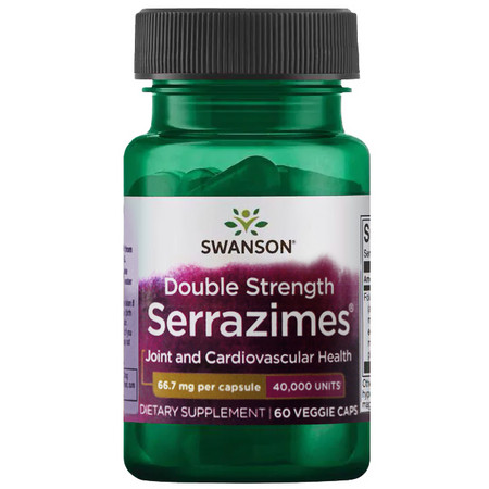 Swanson Optimum Potency Serrazimes Nahrungsergänzungsmittel zur Herz- und Gelenkunterstützung