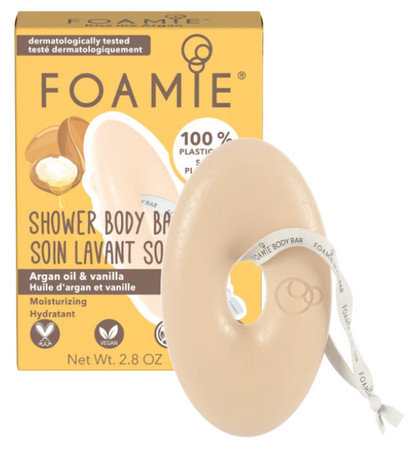 Foamie Argan Oil & Vanilla Shower Body Bar tuhá arganová sprchová péče