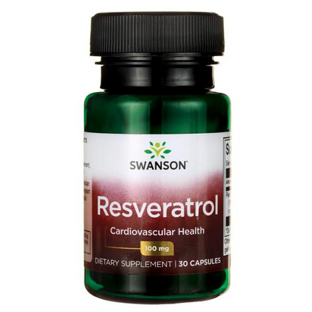 Swanson Resveratrol Resveratrol 100 Doplněk stravy pro kardiovaskulární zdraví