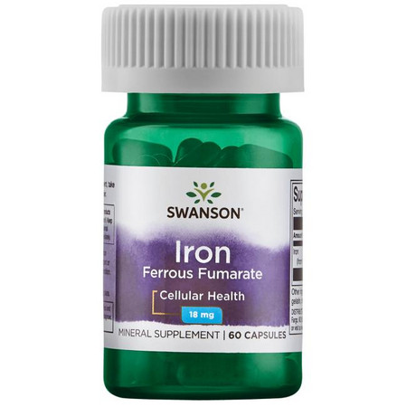 Swanson Iron (Ferrous Fumarate) Doplněk stravy s obsahem železa