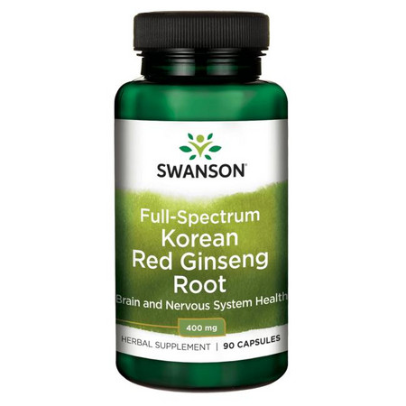 Swanson Full-Spectrum Korean Red Ginseng Root Doplněk stravy pro zdraví mozku a nervového systému