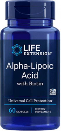 Life Extension Alpha-Lipoic Acid with Biotin Doplněk stravy pro zdraví jater a nervů