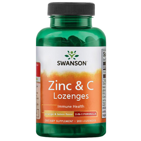 Swanson Zinc & C Lozenges Doplněk stravy pro podporu imunity