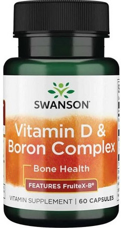 Swanson Vitamin D & Boron Complex Doplněk stravy pro podporu kostí