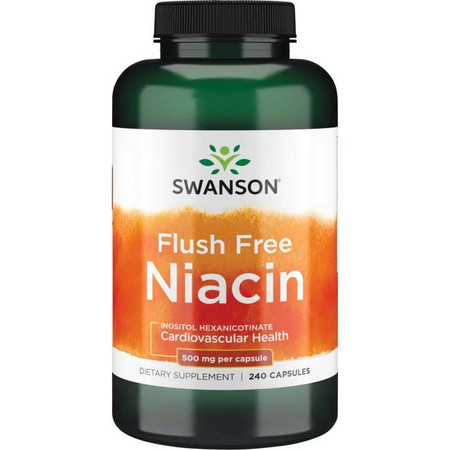 Swanson Flush Free Niacin Doplněk stravy pro kardiovaskulární zdraví