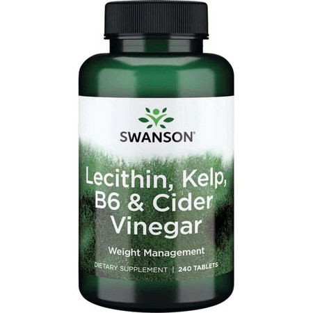 Swanson Lecithin, Kelp, B-6, & Cider Vinegar Doplněk stravy pro regulaci hmotnosti