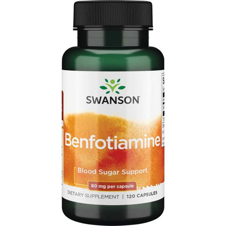 Swanson High-Potency Benfotiamine Doplněk stravy pro podporu krevního cukru