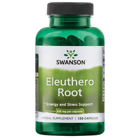 Swanson Eleuthero Root Doplněk stravy pro energii a podporu při stresu