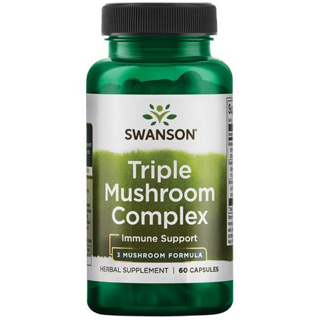 Swanson Triple Mushroom Complex - Extract Doplněk stravy pro podporu imunity