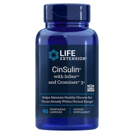 Life Extension CinSulin® with InSea2® and Crominex® 3+ Doplněk stravy pro zdravú hladinu glukózy v krvi