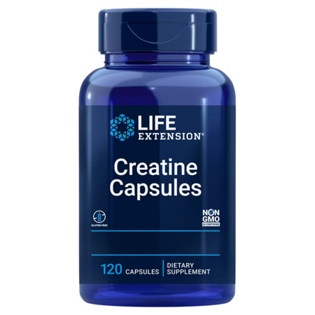 Life Extension Creatine Capsules Doplnok stravy pre bunkovú energiu a zdravie svalov