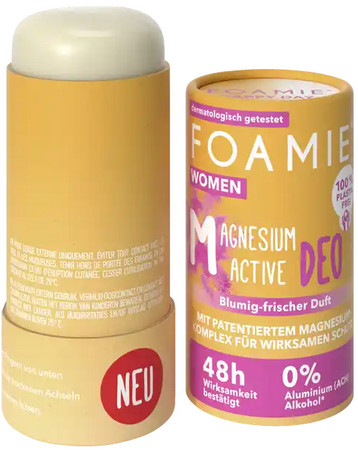 Foamie Happy Day Solid Deodorant aktives Deodorant mit blumigem Duft für Frauen