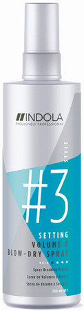Indola Setting Volume & Blow-Dry Spray objemový sprej pro vysoušení a ochranou před poškozením