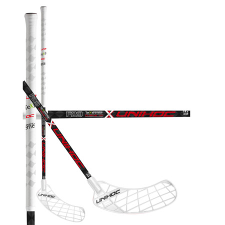 Unihoc UNITY TeXtreme Feather Light Curve 1.0º 29 red/white Floorbal stick