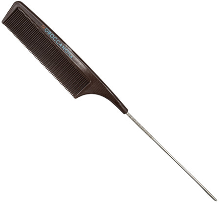 MoroccanOil Metal Tail Comb carbon comb with metal end
