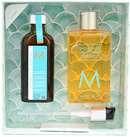 MoroccanOil Everyday Escape Summer Kit set of light hair oil treatment and shower gel