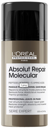 L'Oréal Professionnel Série Expert Absolut Repair Molecular Professional Leave-In Mask Maske ohne Spülung für geschädigtes Haar