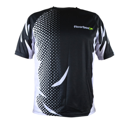 FLOORBEE Hexagon T-shirt Black/white Florbalové tričko