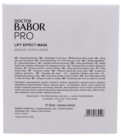 Babor Doctor Pro Liftt Effect Mask RX fleesová pleťová maska s liftingovým účinkem