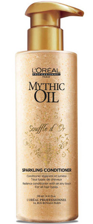 L'Oréal Professionnel Mythic Oil Souffle D´or Sparkling Conditioner Log rozjasňujúci kondicionér s trblietkami
