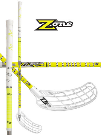 Florbalová hokejka Zone FORCE Ripple curve 2.0 ° Neon yellow / white 29 `14