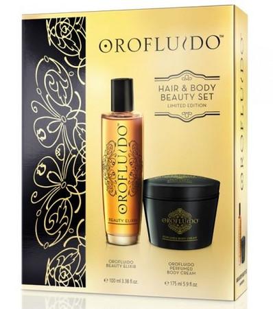 Revlon Professional Orofluido Elixir Hair Oil and Body Cream Gift Set dárkový balíček s tělovým krémem