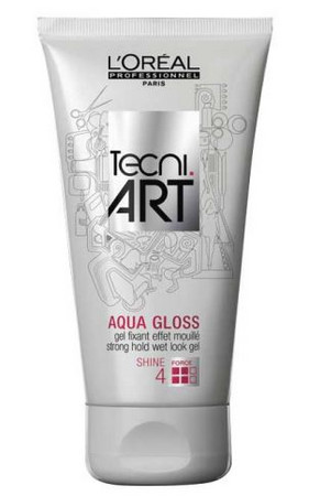 L'Oréal Professionnel Tecni.Art Gloss Aqua Gloss nemastný gel pro mokrý vzhled se silnou fixací
