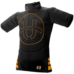 Floorball goalie vest with short sleeve