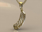 Pendant - gold-plated blade floorball