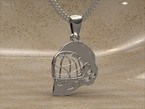 Pendant - Silver floorball mask