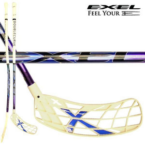Floorball stick Exel Doublecurve Chrome Blue MCR 2.7 Oval ´12
