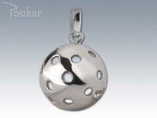 Floorball ball silver pendant