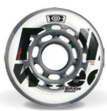 Kolečka HYPER Bullzeye Clear/Silver (sada po 4 ks) - výprodej