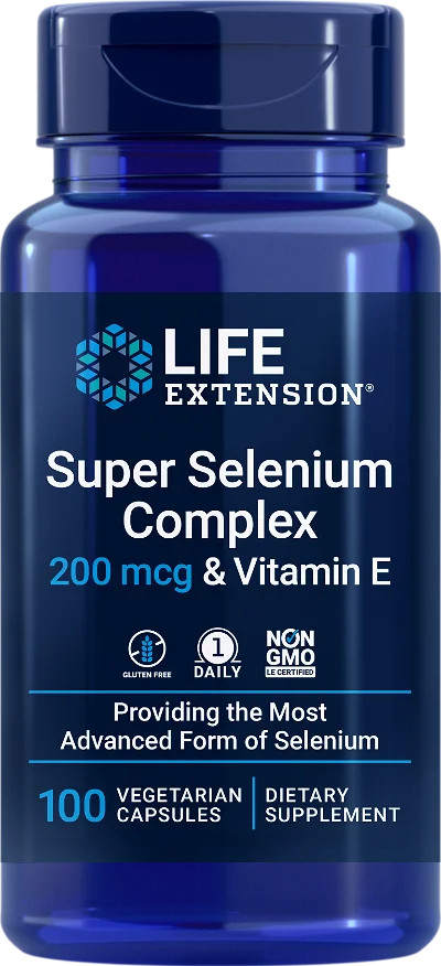 Life Extension Super Selenium Complex & Vitamin E 100 ks, vegetariánská kapsle