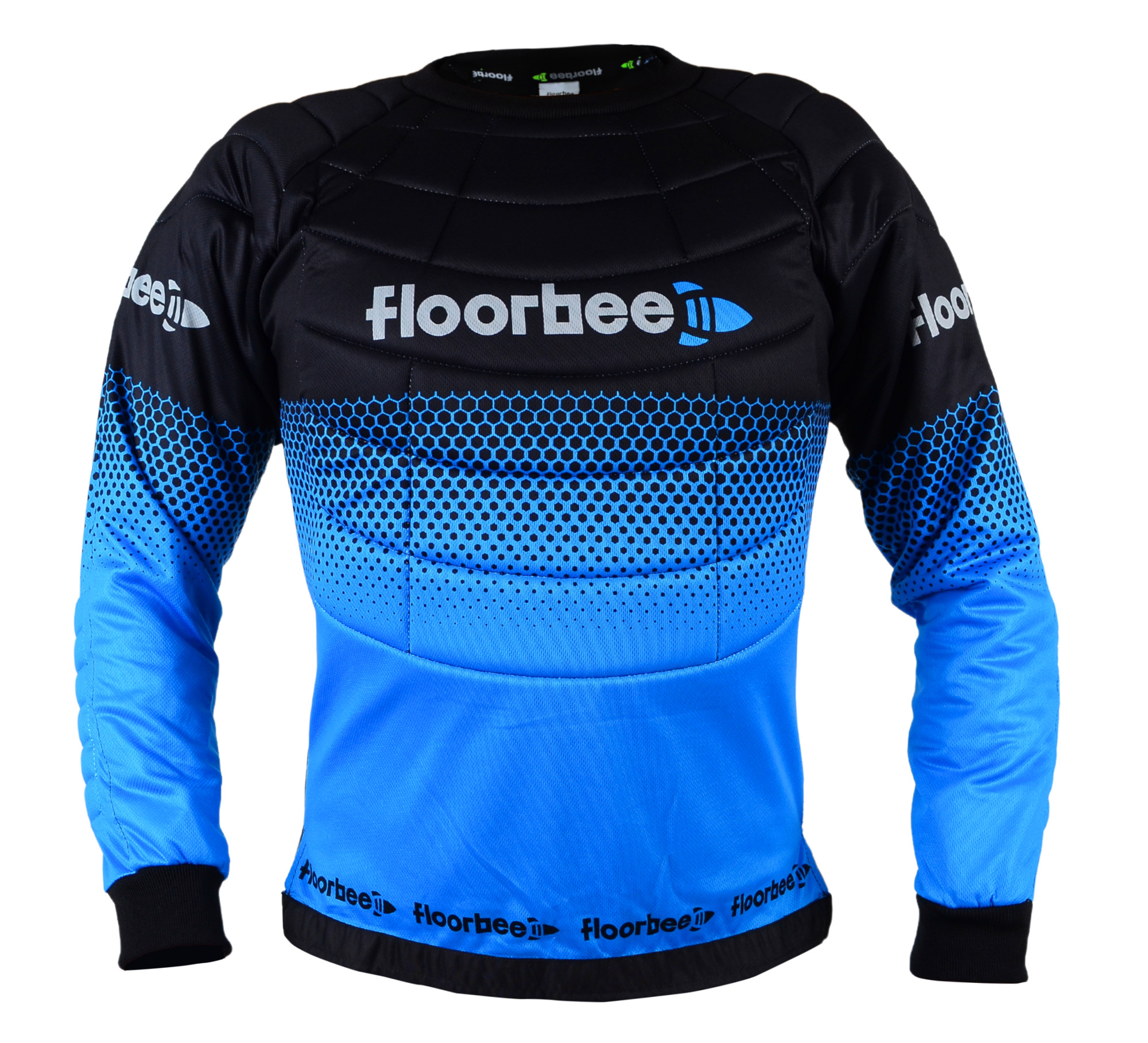 FLOORBEE Goalie Armor Jersey 3.0 black/blue M, černá / modrá