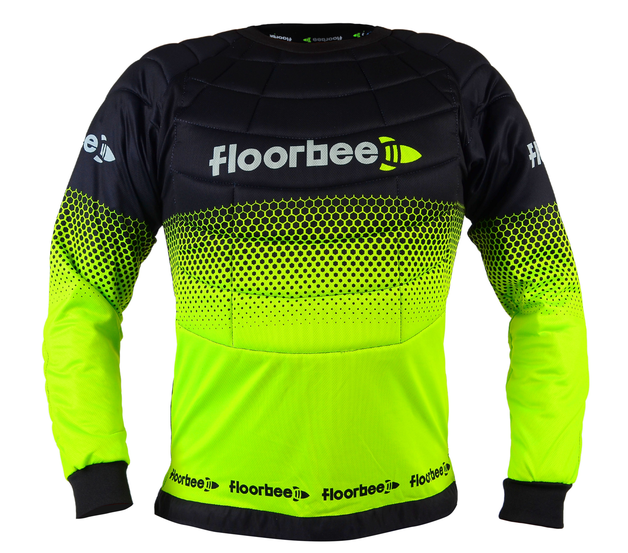 FLOORBEE Goalie Armor Jersey 3.0 black/yellow L, černá / žlutá