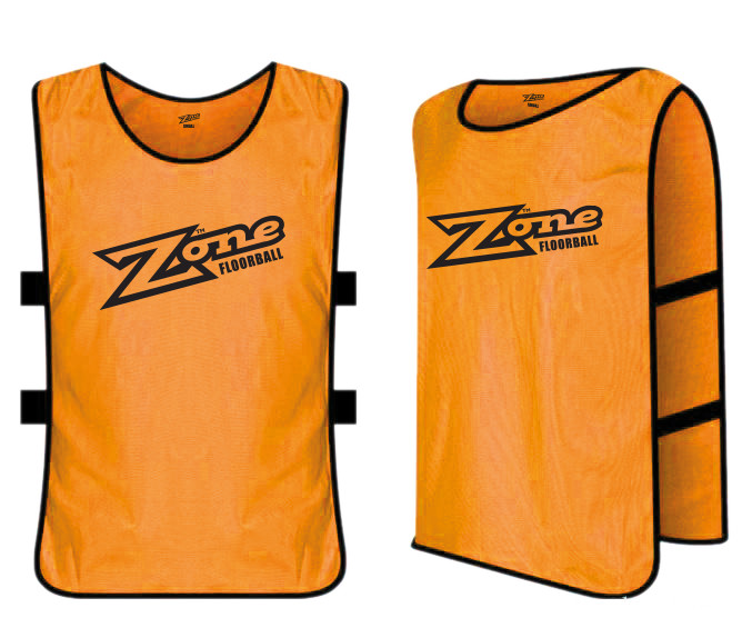Zone floorball Basic Training vest ZONEFLOORBALL Kids, neonově oranžová