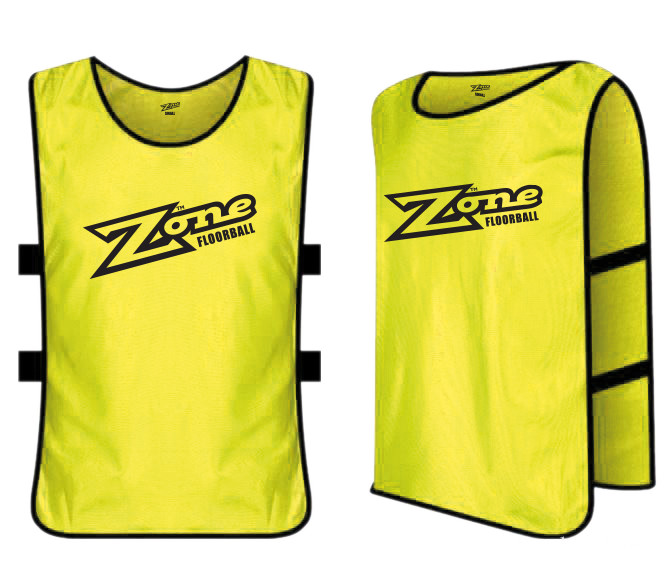 Zone floorball Basic Training vest ZONEFLOORBALL Kids, neonově žlutá