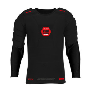 Zone floorball Goalie T-shirt PRO longsleeve black/red XXXL, černá / červená