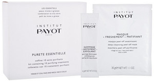 Payot Purete Essentielle pleťová maska Deep-Cleansing Peel-Off Mask 10 x 30 g + pleťový peeling Exfoliating Scrub 10 x 10 g dárková sada