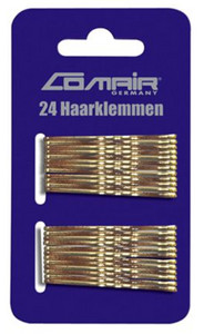 Comair Hair Clips Pretty Fashion Bobby Pins 24 ks, Zlatá, 5 cm