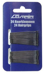 Comair Hair Clips Classic 24 ks, Černá, 5 cm