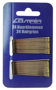 Comair Hair Clips Classic 24 ks, Hnědá, 5 cm