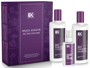 BK Brazil Keratin Bio Volume šampon 300 ml + kondicionér 300 ml + olej / sérum 100 ml dárková sada