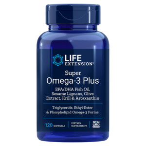 Life Extension Super Omega-3 Plus EPA/DHA Fish Oil, Sesame, Olive Ext., Krill & Astaxanthin 120 ks